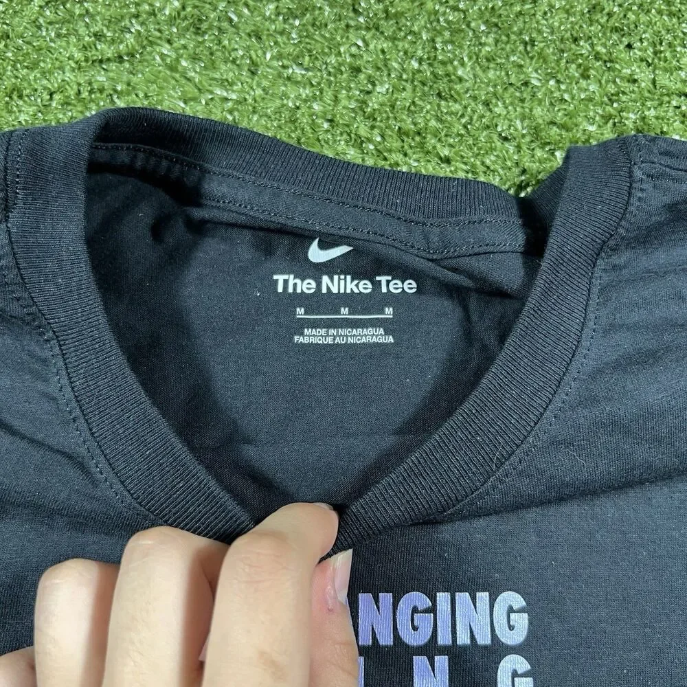 Nike Serena Williams Shirt Men’s M Black Inspirational Tennis Quote Tee